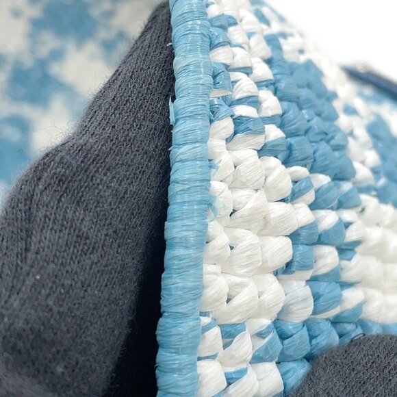 PRADA Crochet bucket hat Size S Viscose Rayon 100% White/Light Blue - Picture 8 of 14